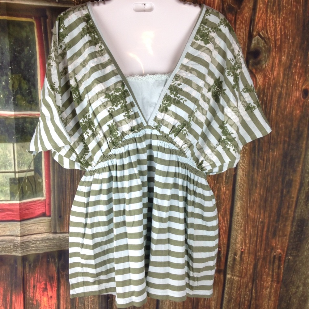 At Last Striped Boho XL Knit Top